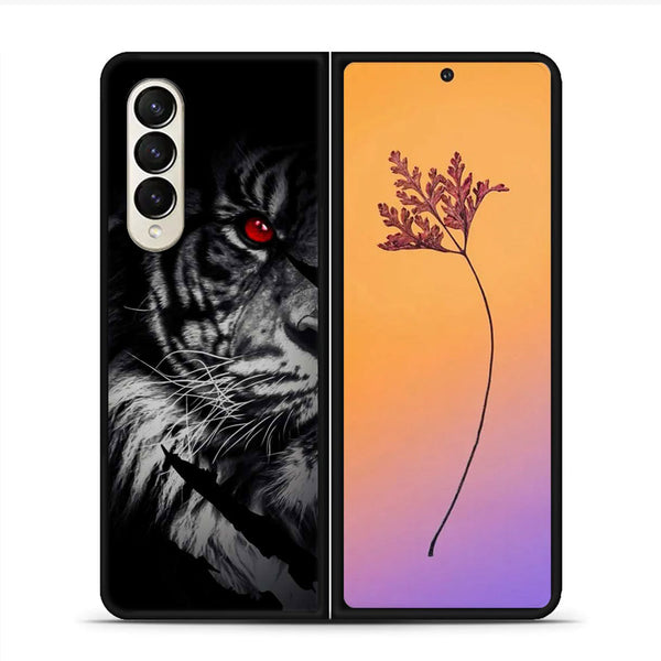 Samsung Galaxy Z Fold 4 Tiger Art  Series - Premium Metal Printed soft Bumper shock Proof Case