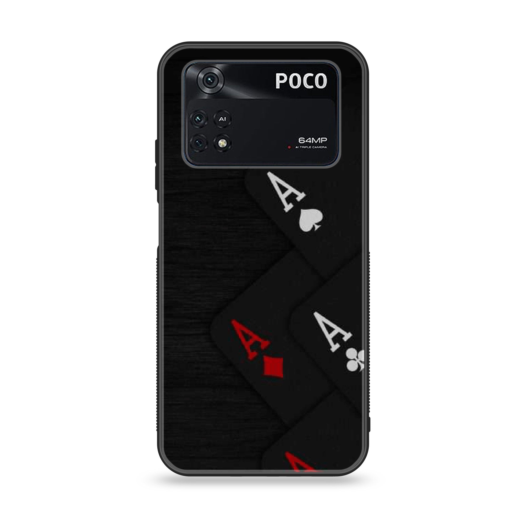 Xiaomi Poco M4 Pro 4G- Black Art Series - Premium Printed Glass soft Bumper shock Proof Case