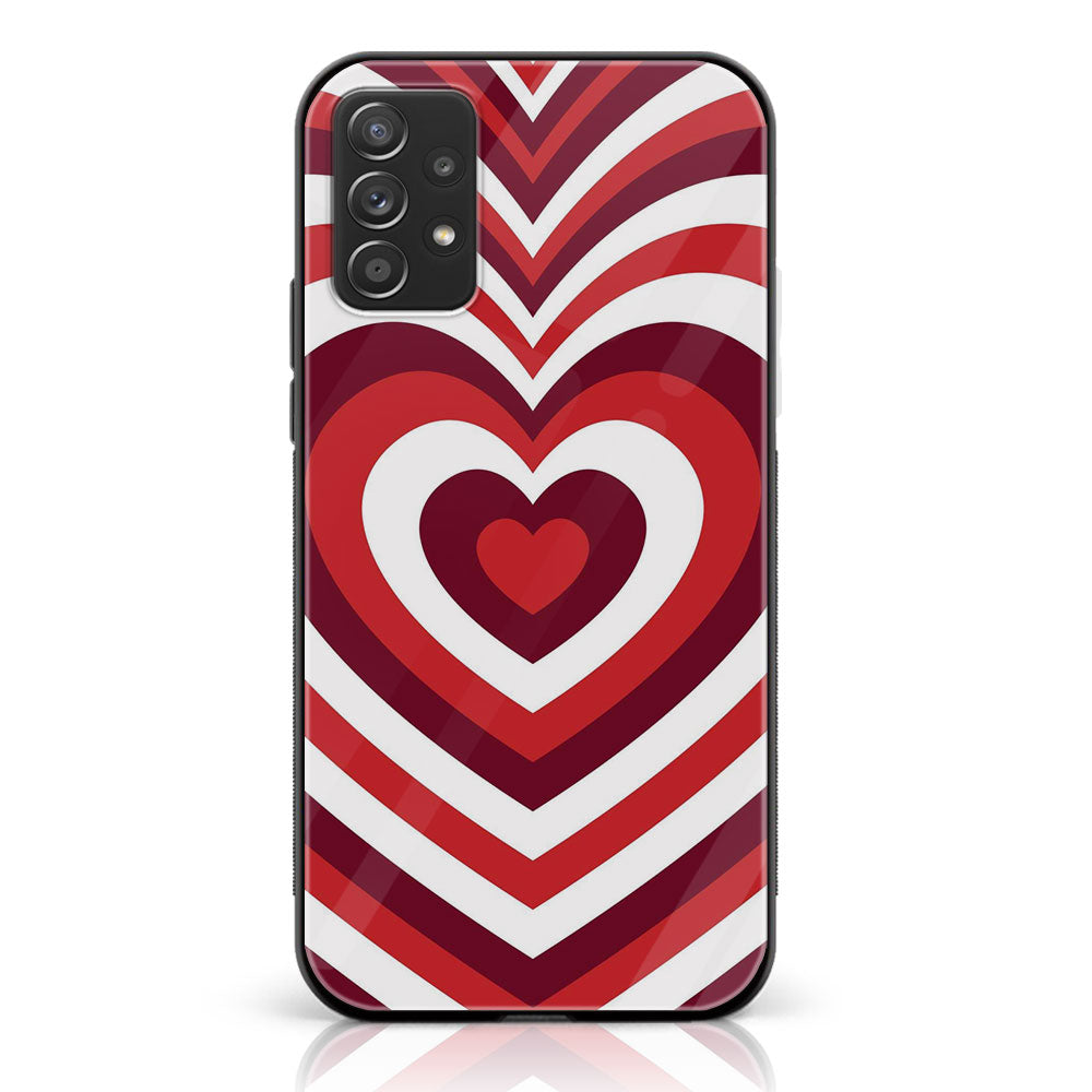 Samsung Galaxy A52s 5G - Heart Beat Series - Premium Printed Glass soft Bumper shock Proof Case