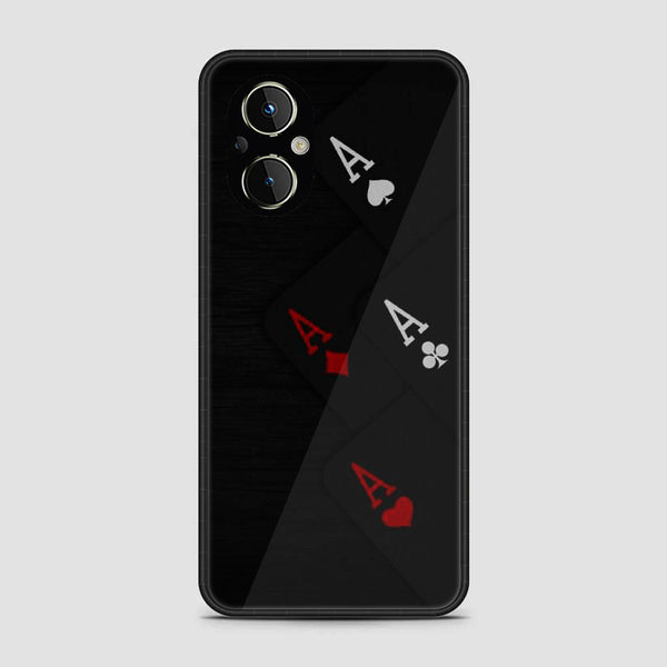OnePlus N20/ F21 Pro 5g/ Reno 7Z - Black Art Design 5 - Premium Printed Glass soft Bumper shock Proof Case CS-21009