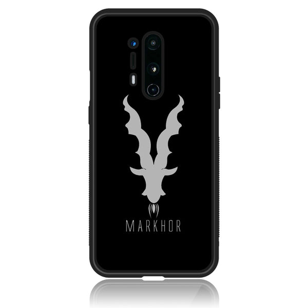 OnePlus 8 Pro - Markhor Design 9- Premium Printed Glass soft Bumper shock Proof Case CS-10746 CS-10747