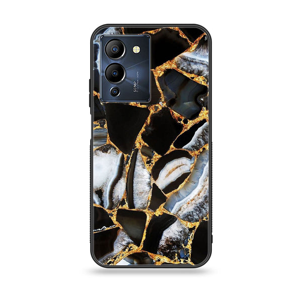 Infinix Note 12 G96 Black Marble Design 5 Premium Printed Glass soft Bumper shock Proof Case CS-8120