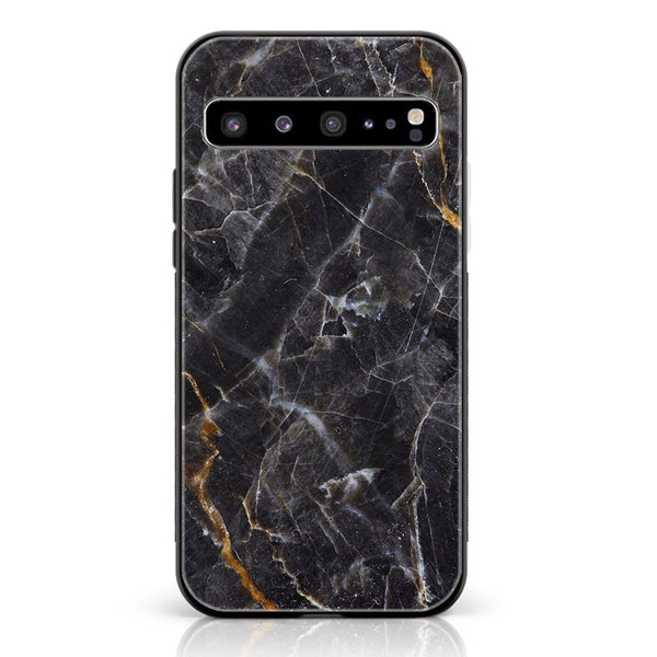 Samsung Galaxy S10 5G  - Black Marble V 2.0 Design 5 - Premium Printed Glass soft Bumper shock Proof Case CS-20580