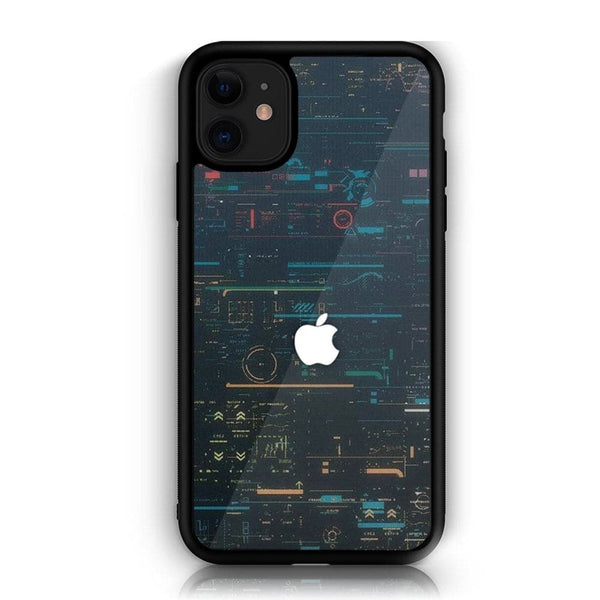 iPhone 11 Apple Logo Design 5 Premium Printed Glass soft Bumper shock Proof Case CS-17343 CS-20748