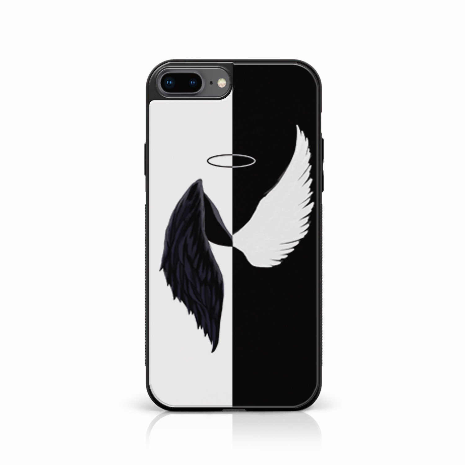 iPhone 8 Plus - Angel Wings 2.0  Series - Premium Printed Glass soft Bumper shock Proof Case