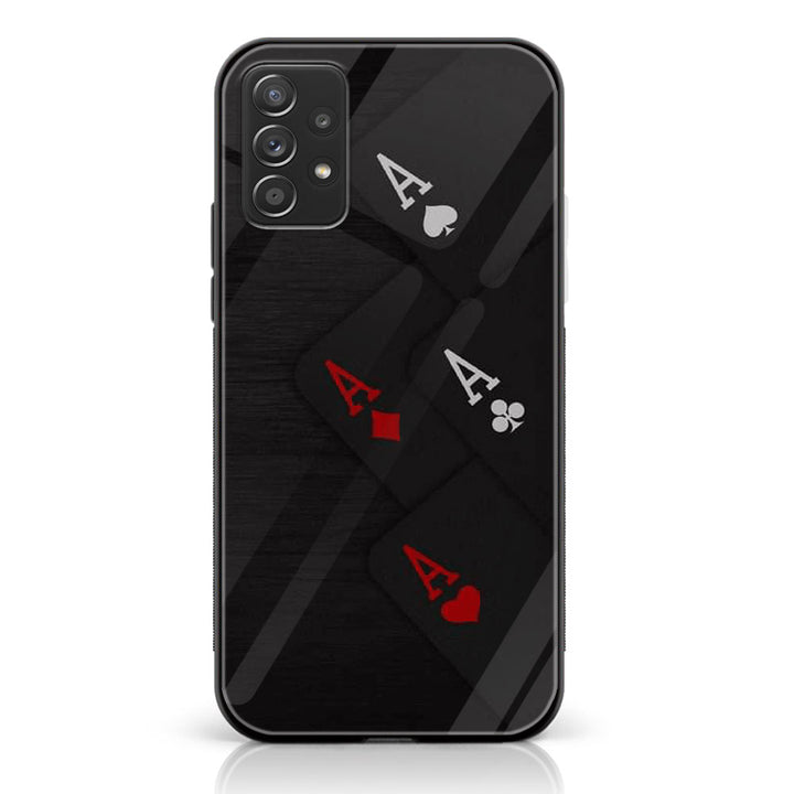 Samsung Galaxy A52/ A52s - Black Art Design 5 - Premium Printed Glass soft Bumper shock Proof Case CS-13719