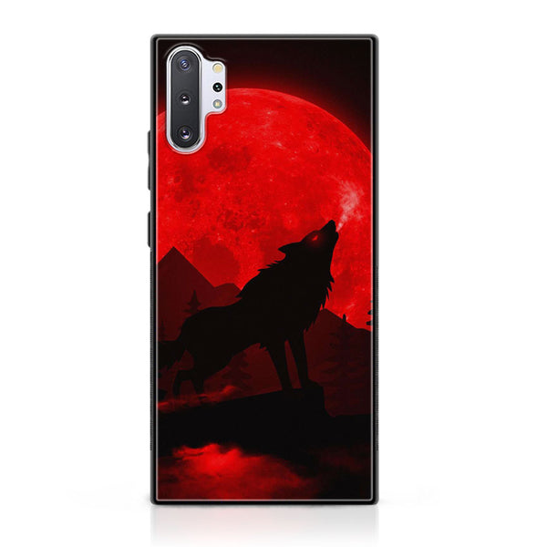 Samsung Galaxy Note 10 Plus/ Note 10 pro - Wolf Design 5- Premium Printed Glass soft Bumper shock Proof Case CS- 27871