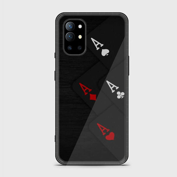 OnePlus 9R/8T - Black Art Design 5- Premium Printed Glass soft Bumper shock Proof Case CS-10738