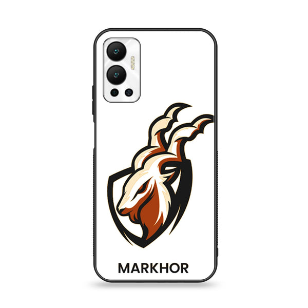 Infinix Hot 12 - Markhor Series Design 5  - Premium Printed Glass soft Bumper shock Proof Case  CS-20079