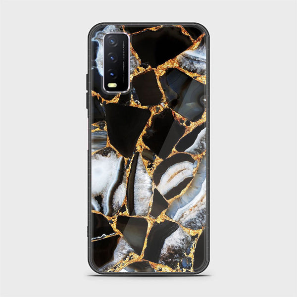 VIVO Y20/Y11S/Y12S/Y20A/Y20S/Y12A Black Marble Design 5  Premium Metal  Printed soft Bumper shock Proof Case CS-28346 CS-29329