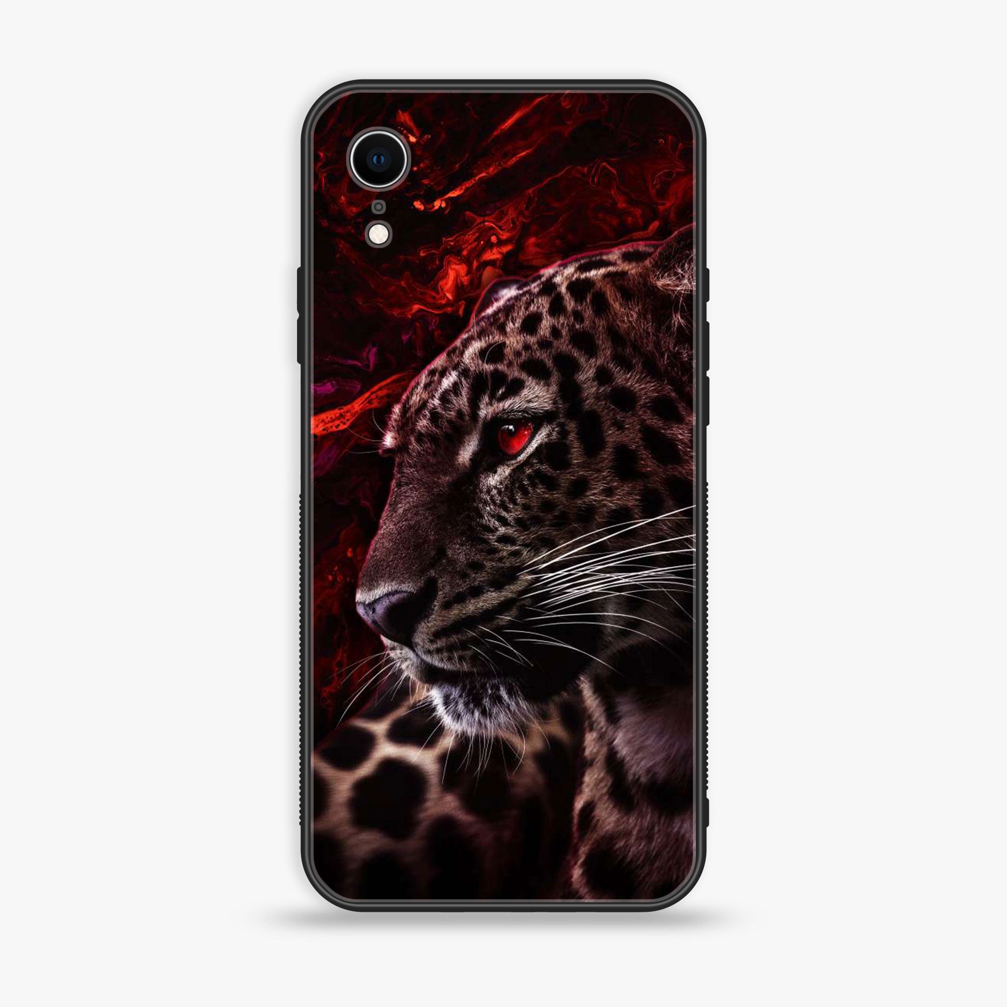 iPhone XR -Tiger Series - Premium Printed Glass soft Bumper shock Proof Case