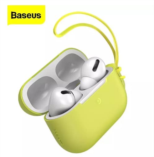 Baseus Luxury Silicone Case for Airpods Pro Wireless Protective Cover with holding band