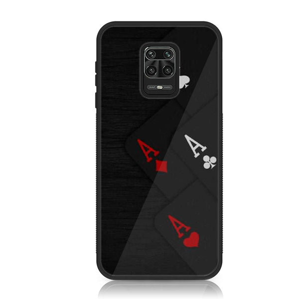 Xiaomi Redmi Note 9S - Black Art Design 5 - Premium Printed Glass soft Bumper shock Proof Case CS-10095