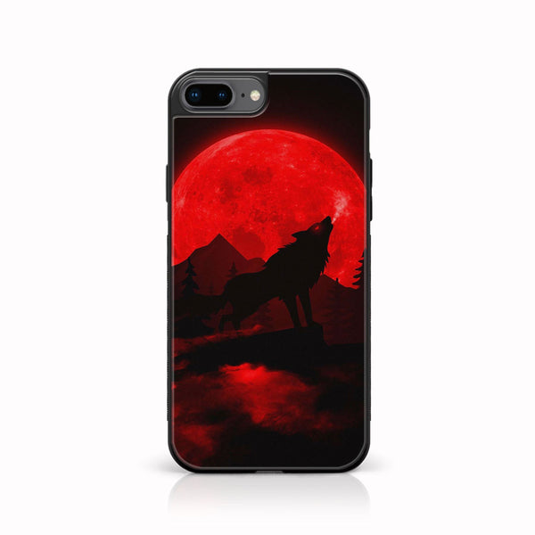 iPhone 7Plus/ 8 Plus - Wolf Design 5 - Premium Printed Glass soft Bumper shock Proof Case CS-16339