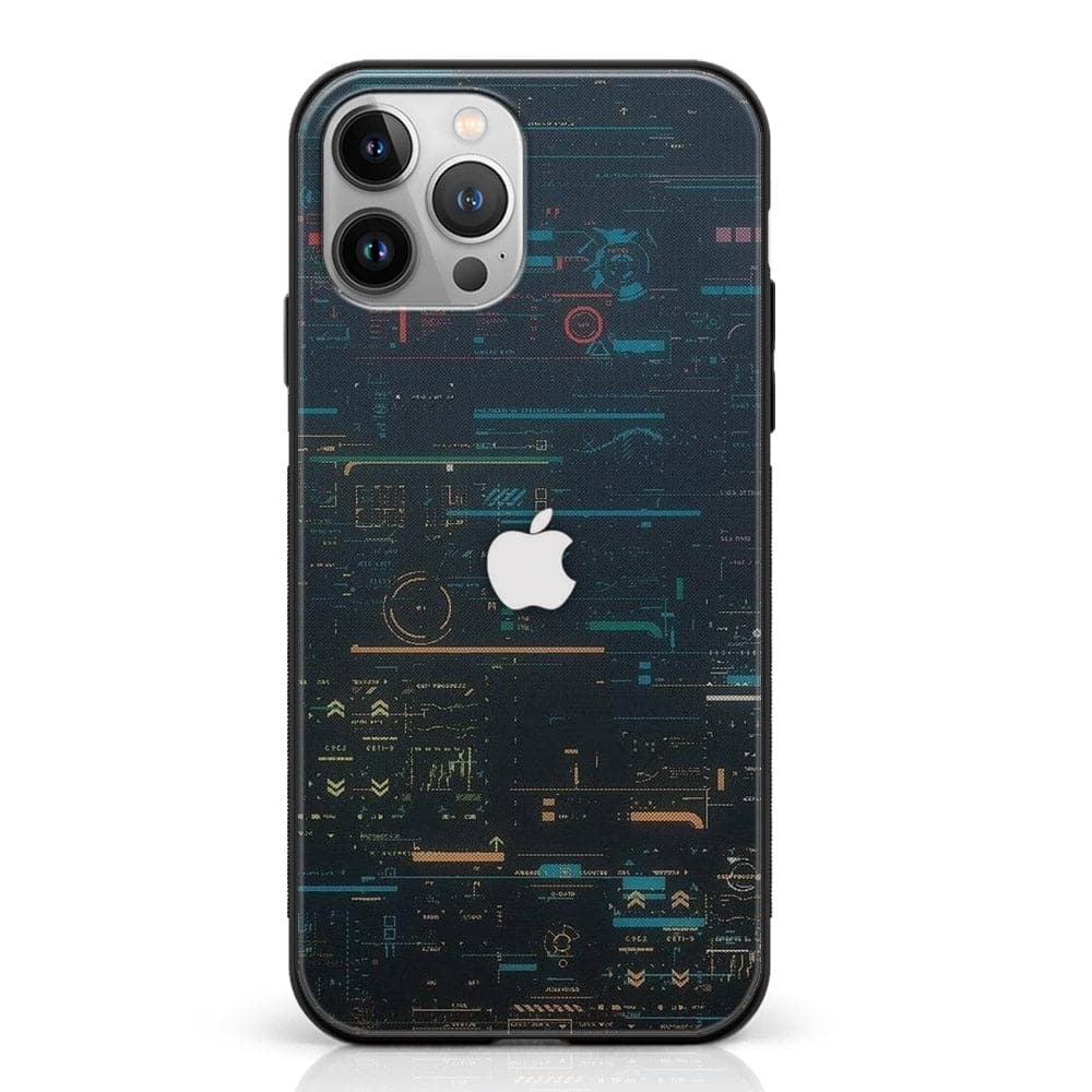 iPhone 12 Pro - Apple logo Series - Premium Printed Glass soft Bumper shock Proof Case