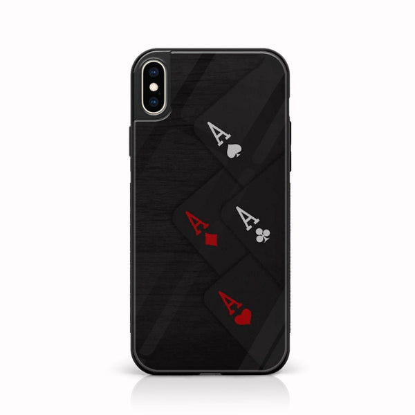 iPhone X/XS - Black Art  Design 5  - Premium Printed Glass soft Bumper shock Proof Case  CS-24475 CS-25174