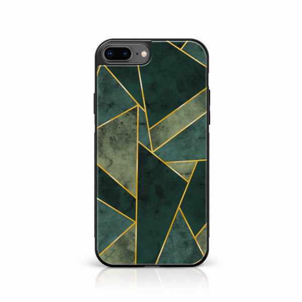 iPhone 7Plus- Geometric Marble Design 5 - Premium Printed Glass soft Bumper shock Proof Case CS-20659