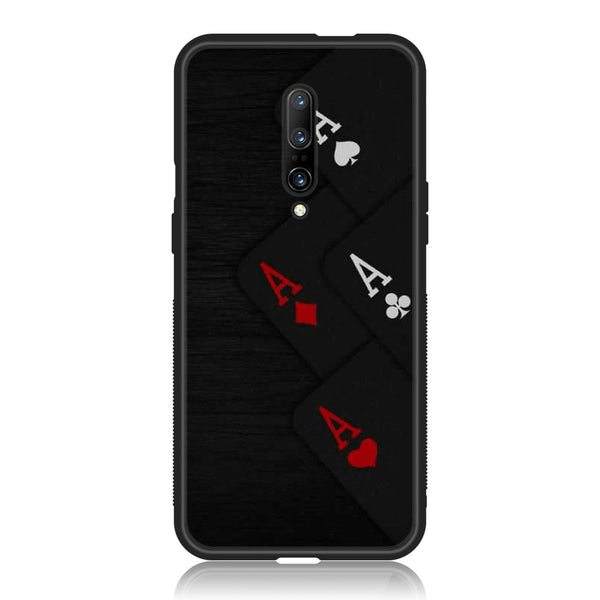 OnePlus 7 Pro - Black Art Design 5 - Premium Printed Glass soft Bumper shock Proof Case CS-9558 CS-9562