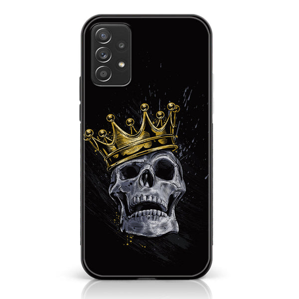 SAMSUNG GALAXY A13  - King Series V 2.0 Design 5 - Premium Printed Glass soft Bumper shock Proof Case CS-17206