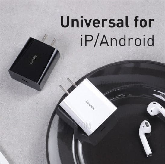 BASEUS Travel Charger Speed Mini PD Single Type-C Quick Charger 18W CN