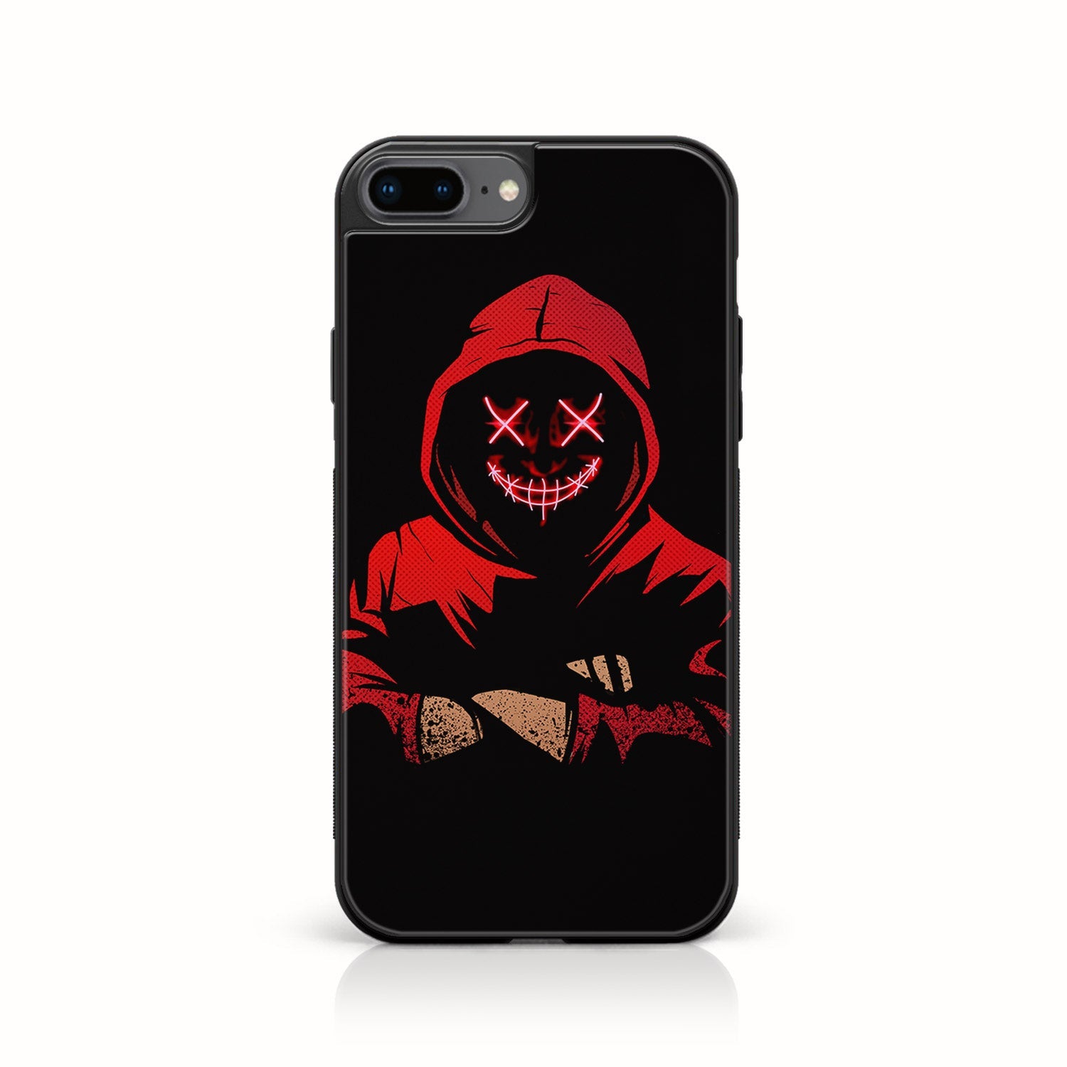 iPhone 8 Plus - Anonymous 2.0   Series - Premium Printed Glass soft Bumper shock Proof Case