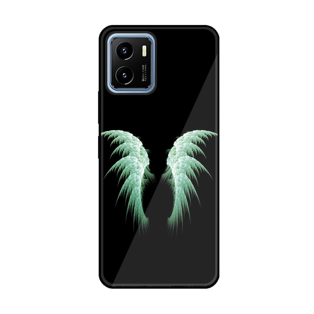 Vivo Y15a Angel Wings Series Premium Printed Glass soft Bumper shock Proof Case