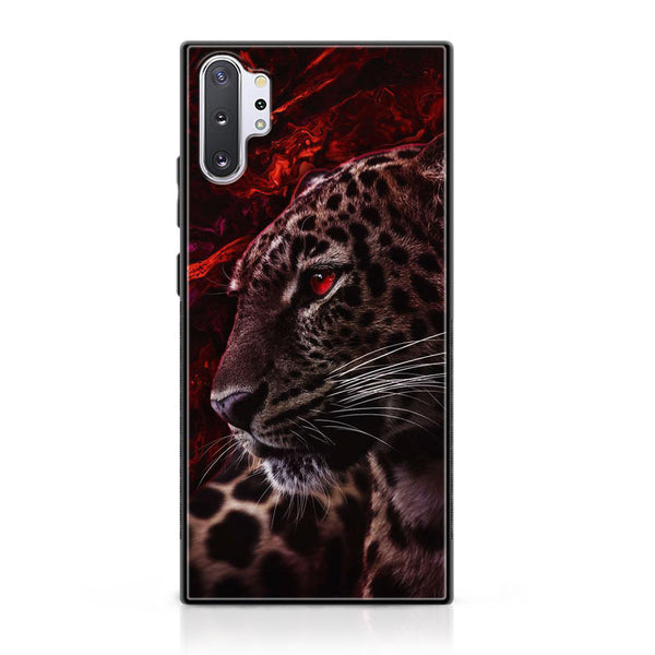 Samsung Galaxy Note 10 Plus - Tiger Art  Series Design 5  - Premium Printed Glass soft Bumper shock Proof Case  CS-20037