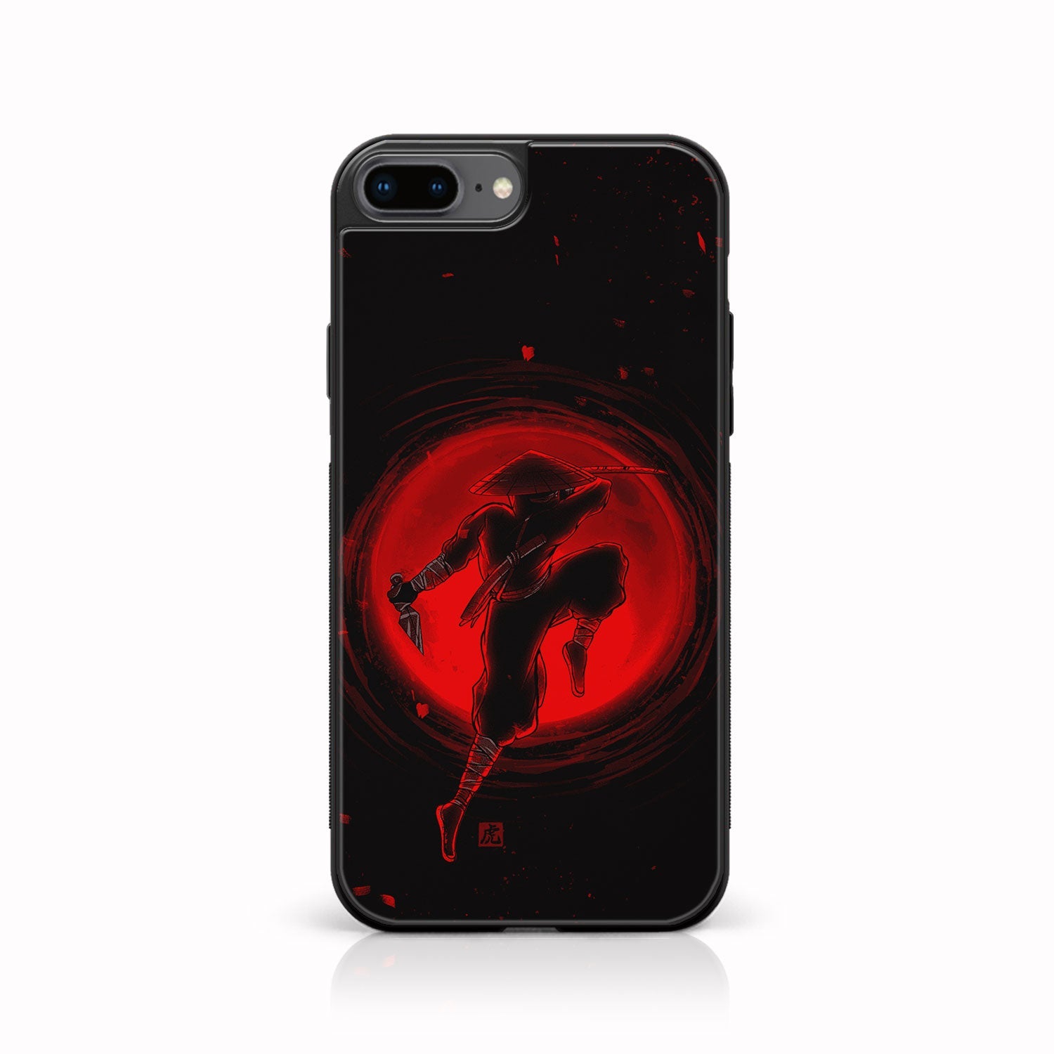 iPhone 8 Plus   - Ninja Series - Premium Printed Glass soft Bumper shock Proof Case