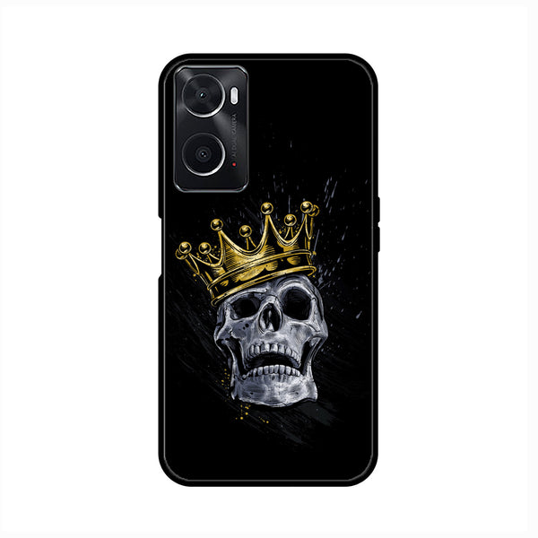 Oppo A76   - King Series V 2.0 Design 5 - Premium Printed Glass soft Bumper shock Proof Case CS-17270