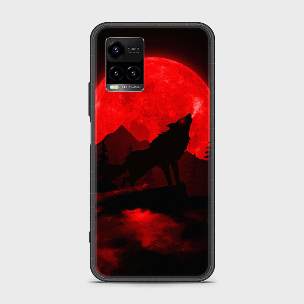 Vivo Y21  - Wolf Series - Premium Printed Glass soft Bumper shock Proof Case