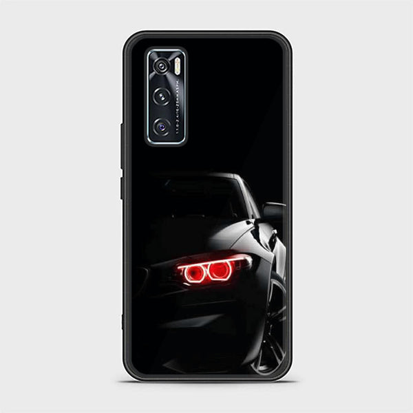 Vivo V20 SE Black Art Design 6 Premium Printed Glass soft Bumper shock Proof Case CS-27717 CS-28031