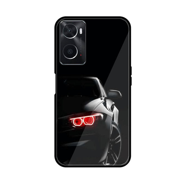 OPPO A76/A36/A96 Black Art Design 6 Premium Printed Glass soft Bumper shock Proof Case CS-45941