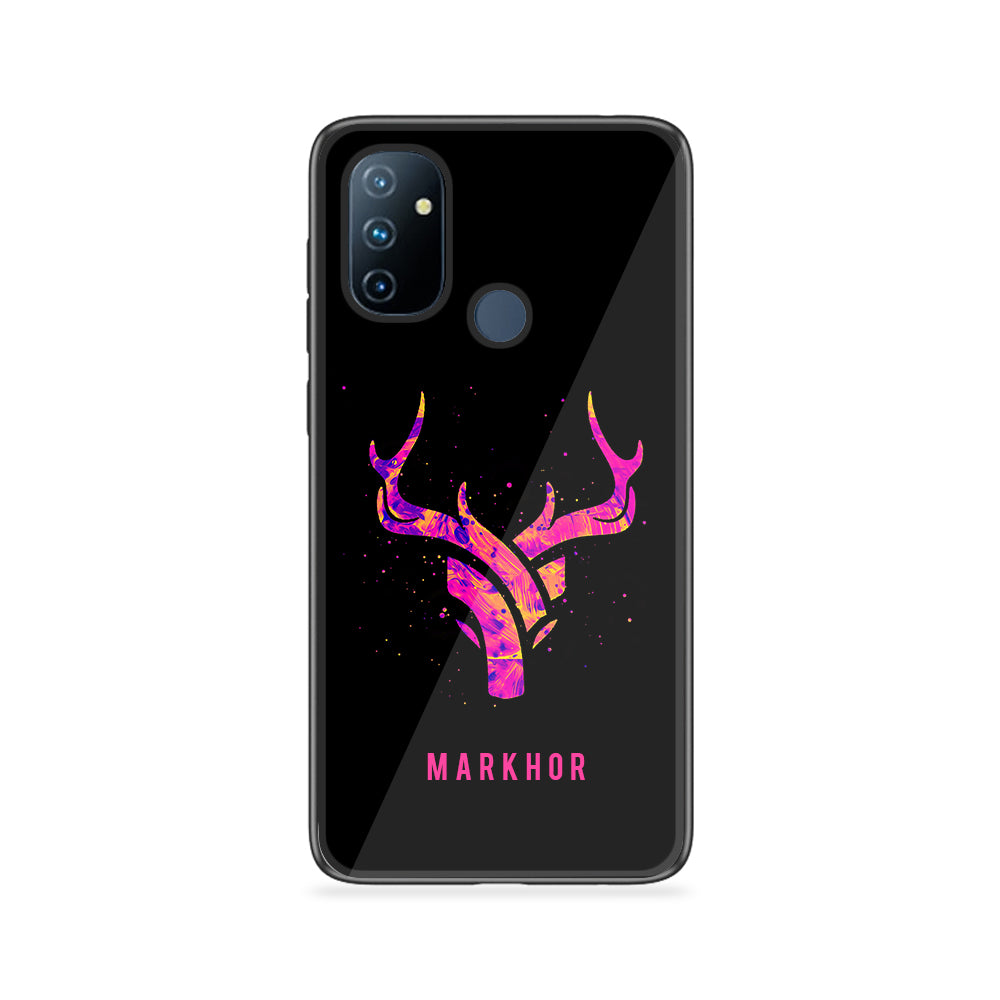 OnePlus Nord N100 Markhor Series Premium Printed Glass soft Bumper shock Proof Case