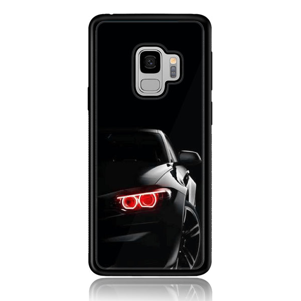 Samsung Galaxy S9 Black Art Design 6  Premium Printed Glass soft Bumper shock Proof Case  CS-20031