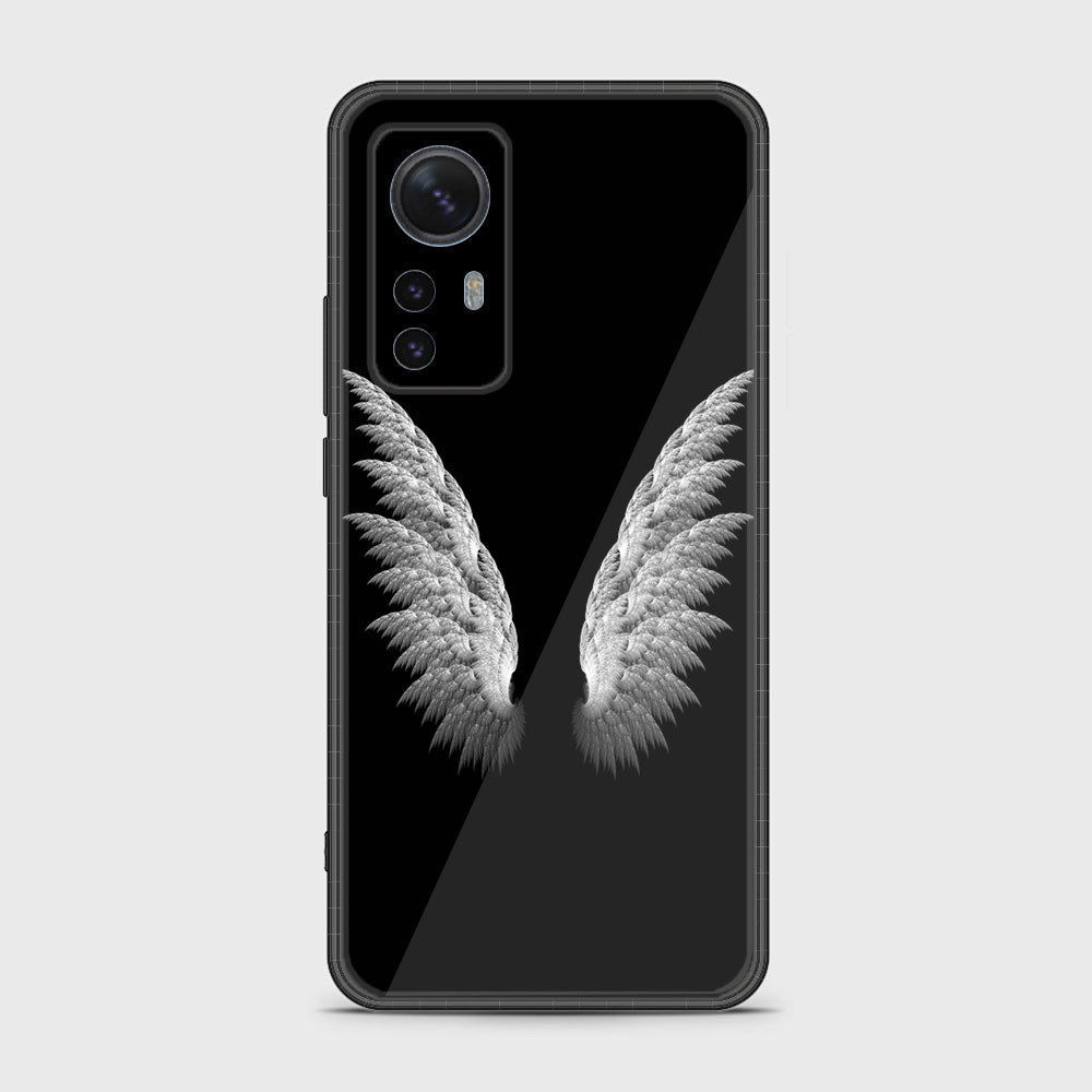Xiaomi 12X Angel Wings Series  Premium Printed Glass soft Bumper shock Proof Case