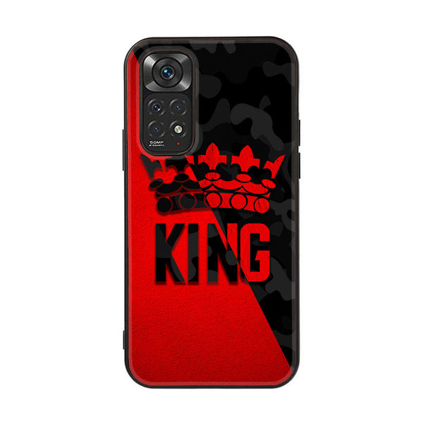 Xiaomi Redmi Note 11 Pro/Note 12 Pro   King Series V 2.0 Design 6 Premium Printed Glass soft Bumper shock Proof Case CS-10011