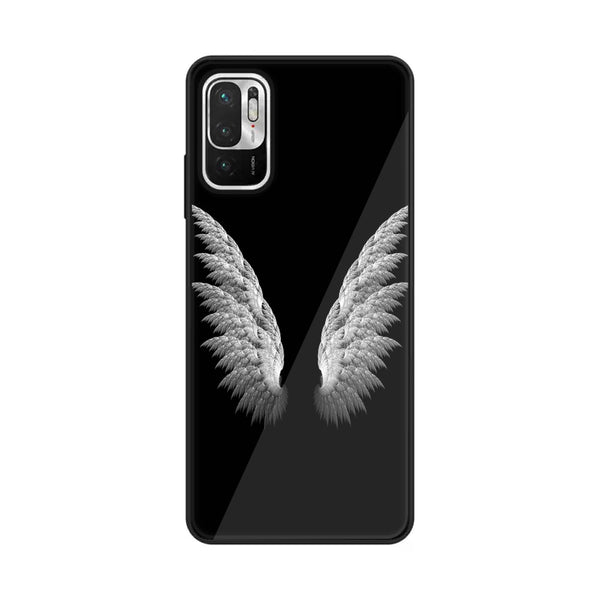 Xiaomi Redmi Note 10 5G - Angel Wings  Design 6  - Premium Printed Glass soft Bumper shock Proof Case CS-33014