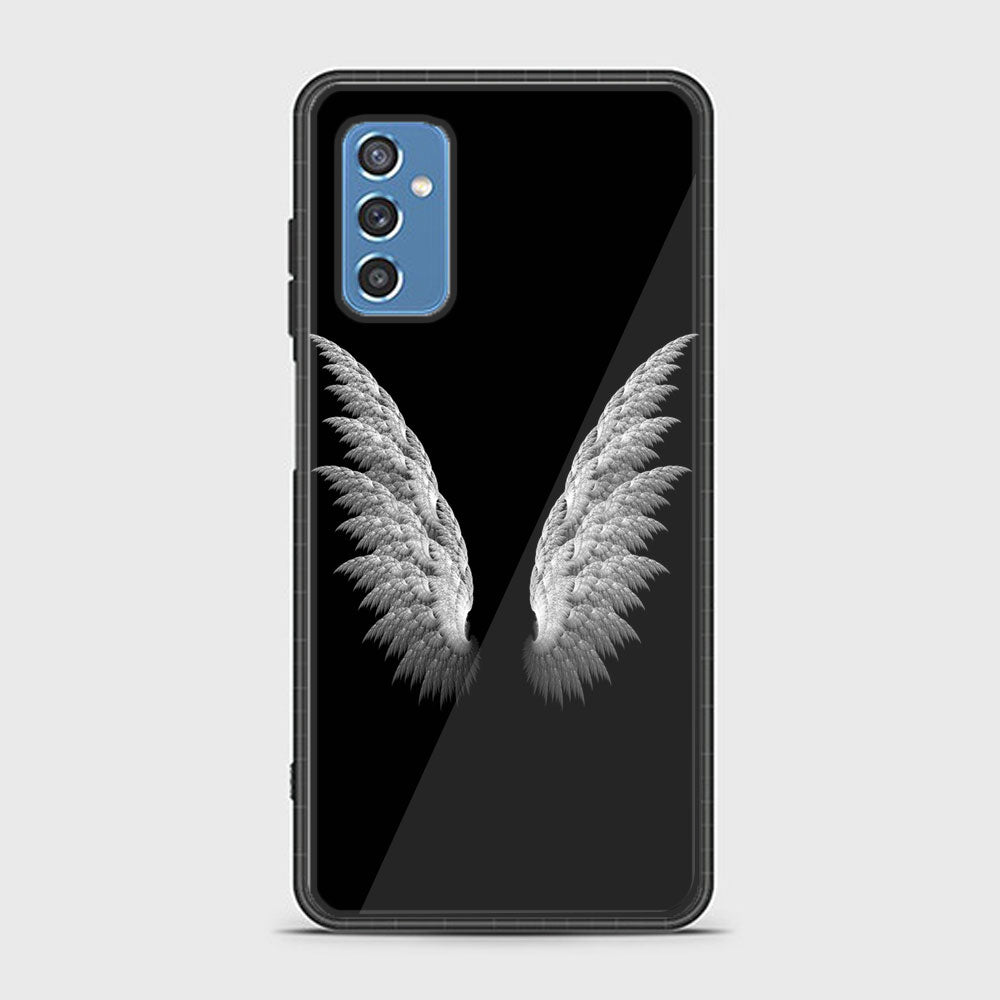 Samsung Galaxy M52 5G - Angel wings Series - Premium Printed Glass soft Bumper shock Proof Case