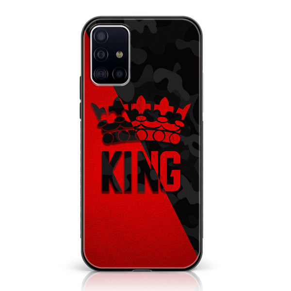 Samsung Galaxy A71 - King Series V 2.0  Design 6 - Premium Printed Glass soft Bumper shock Proof Case CS-9378