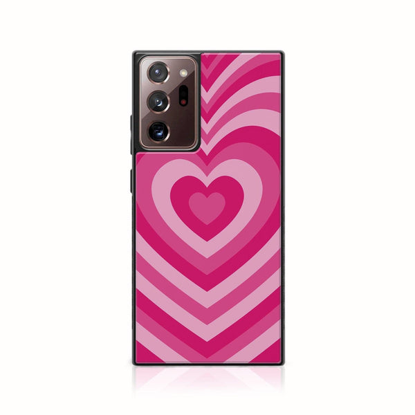 Galaxy Note 20 Ultra -Heart Beat Series  Design 6 - Premium Printed Glass soft Bumper shock Proof Case  CS-19075