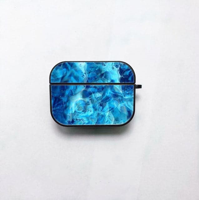 Apple Airpods 3 Blue Marble Series Premium Print with holding clip