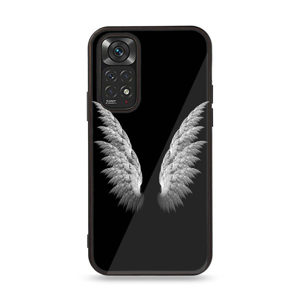 Xiaomi Redmi Note 11 Pro Angel Wings Design 6 Premium Printed Glass soft Bumper shock Proof Case CS-19880