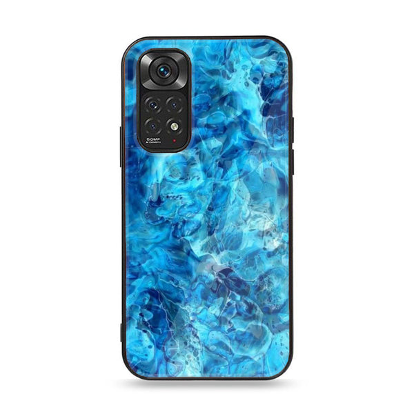 Xiaomi Redmi Note 11 Pro / 12 Pro  - Blue Marble Design 6 Premium Printed Glass soft Bumper shock Proof Case  CS-25784 CS-26781
