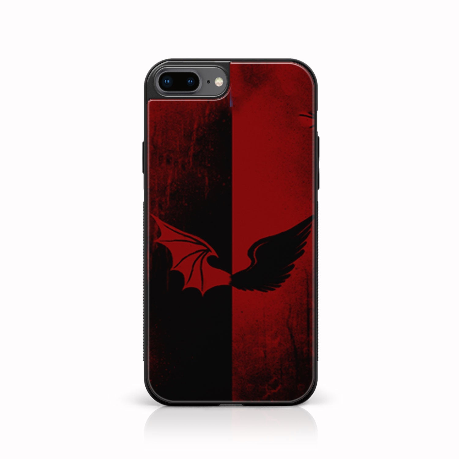 iPhone 8 Plus - Angel Wings 2.0  Series - Premium Printed Glass soft Bumper shock Proof Case