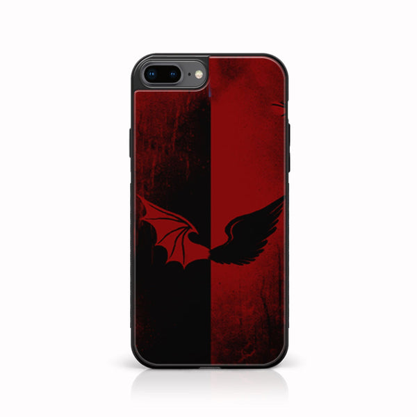 iPhone 8 Plus - Angel Wings 2.0 Design 6 - Premium Printed Glass soft Bumper shock Proof Case CS-20920