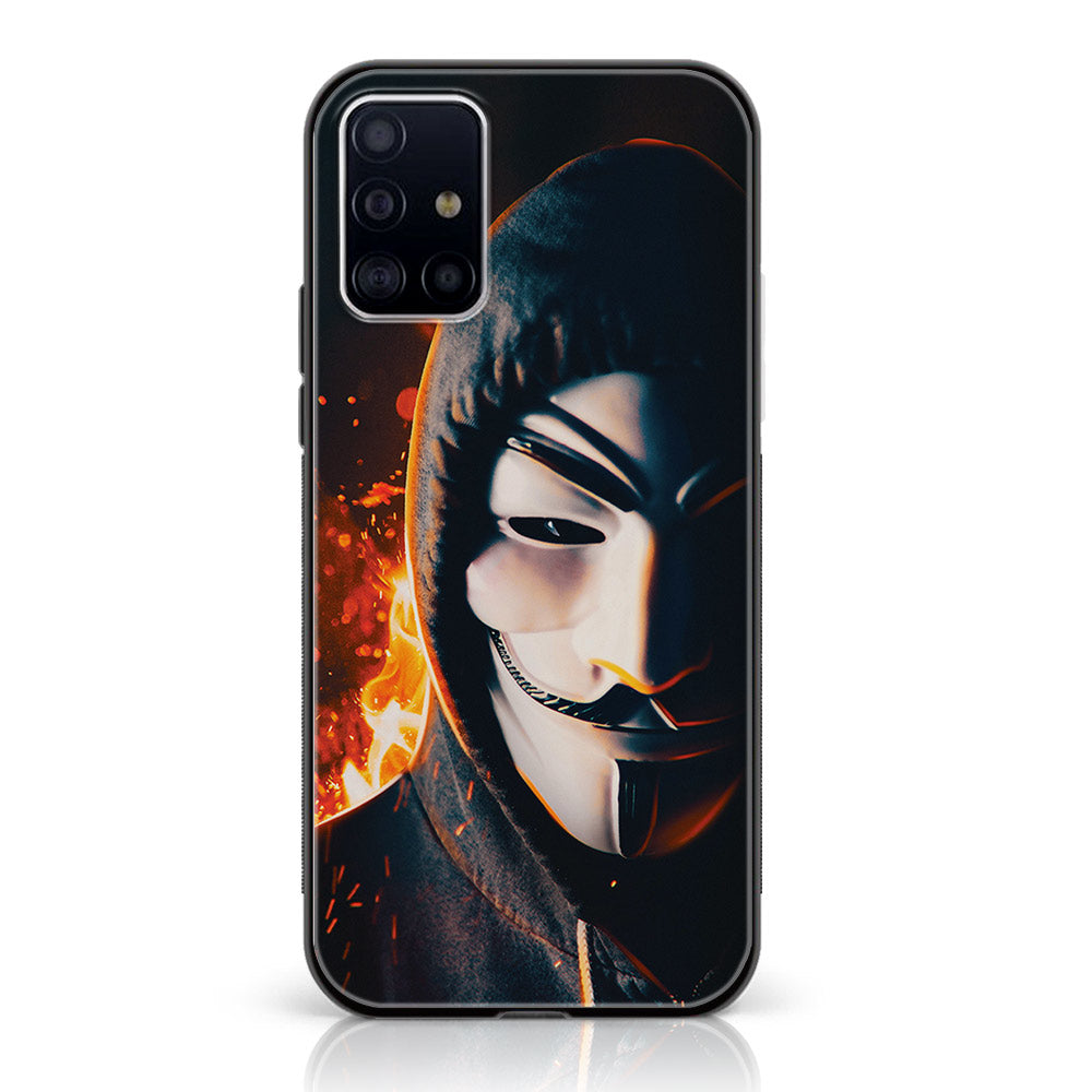 Samsung Galaxy A51  - Anonymous 2.0 Series - Premium Printed Glass soft Bumper shock Proof Case