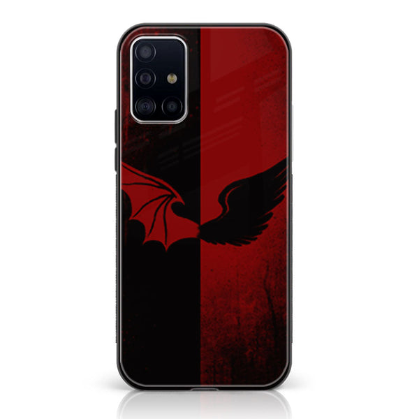 Samsung Galaxy A71  Angel Wings 2.0  Design 6 Premium Printed Glass soft Bumper shock Proof Case CS-18016