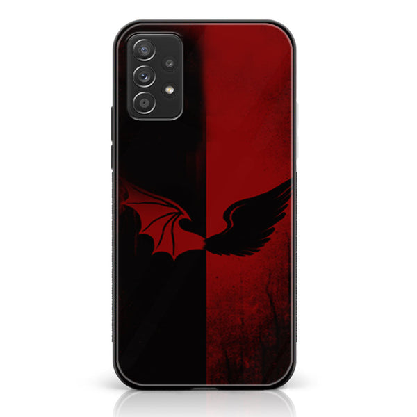 Samsung Galaxy A53 - Angel Wings 2.0 Design 6 - Premium Printed Glass soft Bumper shock Proof Case  CS-33419