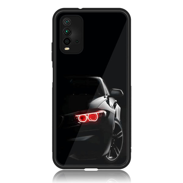 Xiaomi Redmi 9T - BlACK Art Design 6 - Premium Printed Glass soft Bumper shock Proof Case CS-18075