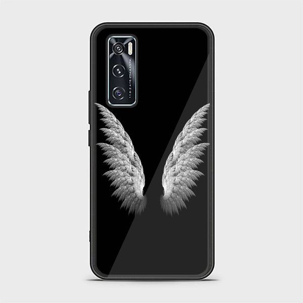 Vivo V20 SE Angel Wings Design 6 Premium Printed Glass soft Bumper shock Proof Case CS-19770